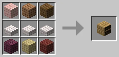 ペールオークのハーフブロックを使った模様入りの本棚のクラフト方法