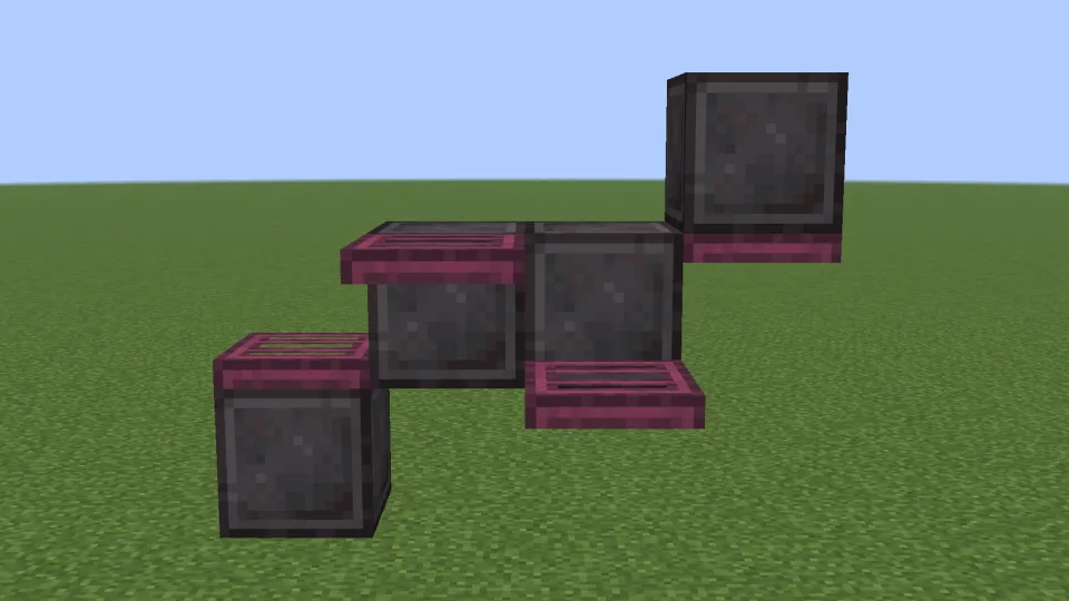 左から上側・側面（上下）・下側に向かって設置