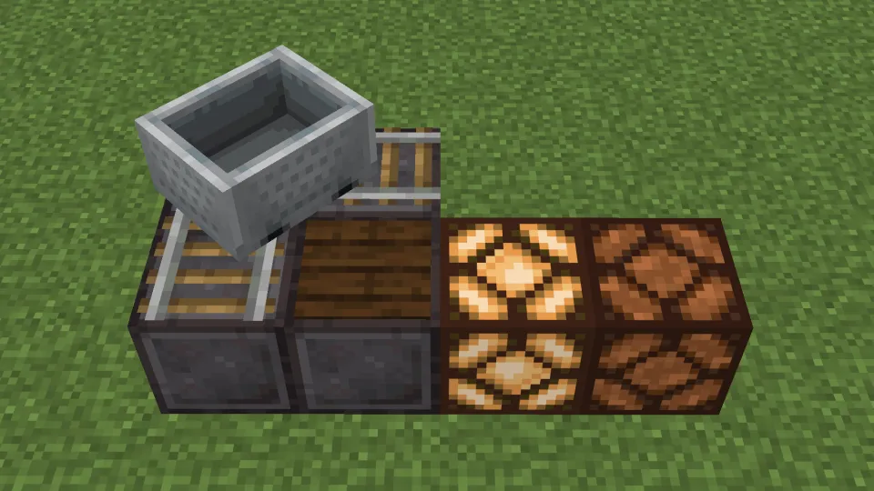 レールのカーブの内側に設置されたダークオークの感圧板