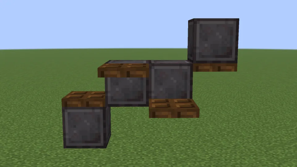 左から上側・側面（上下）・下側に向かって設置