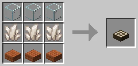 アカシアのハーフブロックを使った日照センサーのクラフト方法