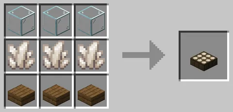 トウヒのハーフブロックを使った日照センサーのクラフト方法