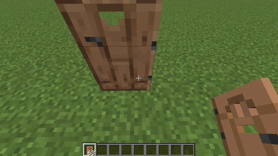 ブロックの置き場所で取っ手の位置が決まる