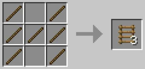 はしごのクラフト方法