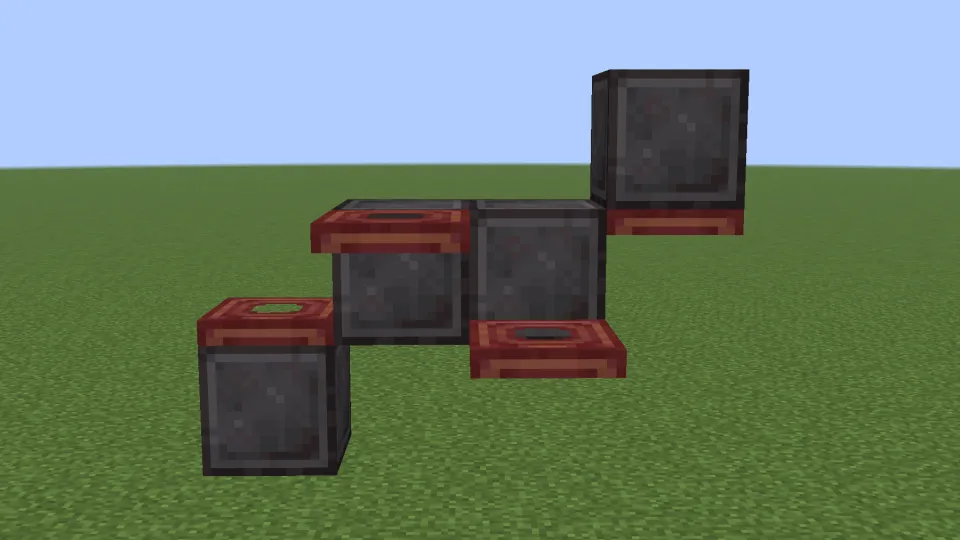 左から上側・側面（上下）・下側に向かって設置