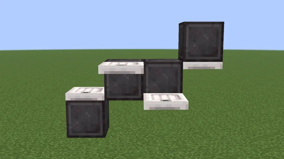 左から上側・側面（上下）・下側に向かって設置