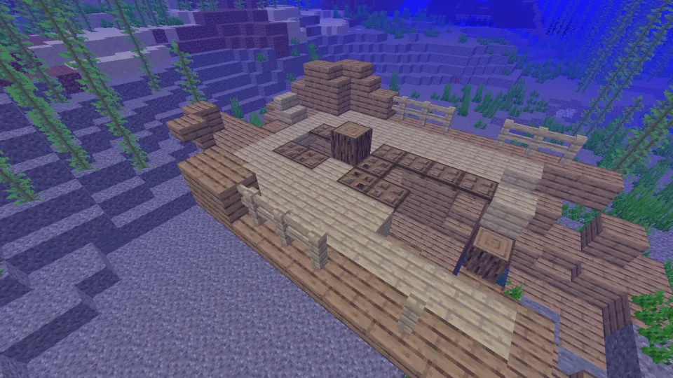 シラカバとオークの難破船