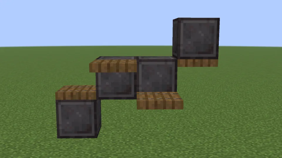 左から上側・側面（上下）・下側に向かって設置