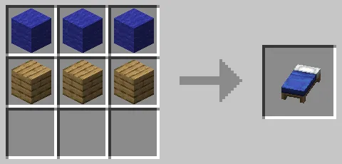 青色のベッドのクラフト方法