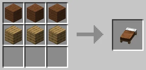 茶色のベッドのクラフト方法