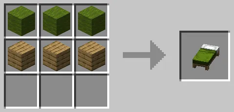 緑色のベッドのクラフト方法