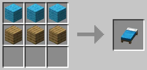 空色のベッドのクラフト方法