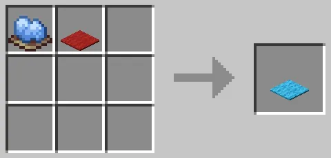 赤色のカーペットと空色の染料を使用した空色のカーペットのクラフト方法