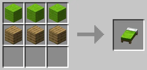 黄緑色のベッドのクラフト方法