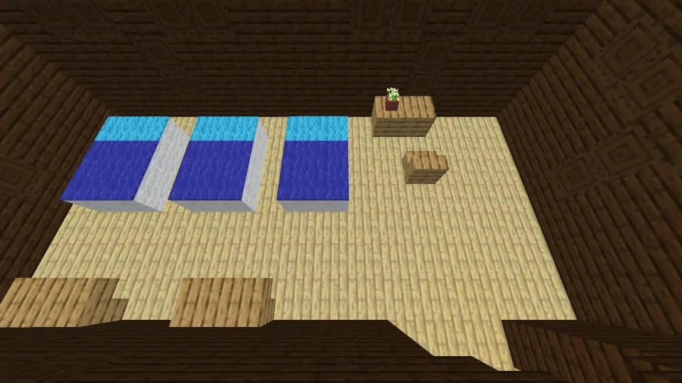 ベッドが3つある寝室