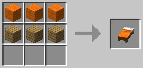 橙色のベッドのクラフト方法