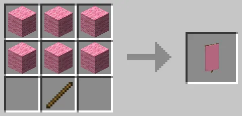 桃色の旗のクラフト方法