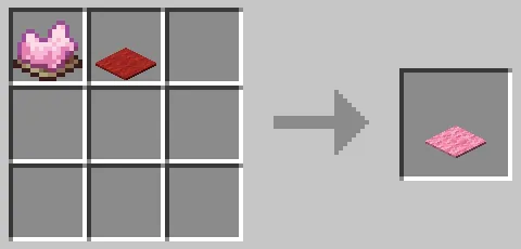 赤色のカーペットと桃色の染料を使用した桃色のカーペットのクラフト方法