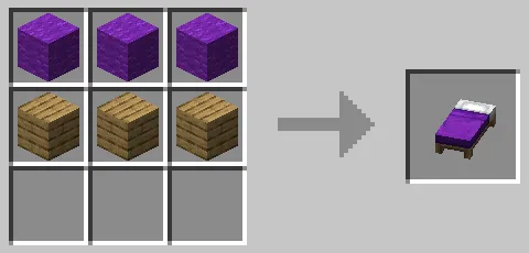 紫色のベッドのクラフト方法