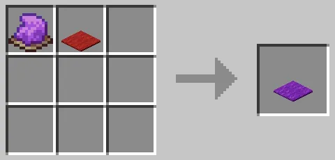 赤色のカーペットと紫色の染料を使用した紫色のカーペットのクラフト方法
