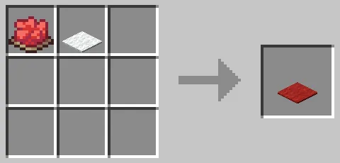 白色のカーペットと赤色の染料を使用した赤色のカーペットのクラフト方法
