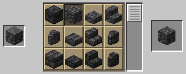 深層岩の丸石の作成方法