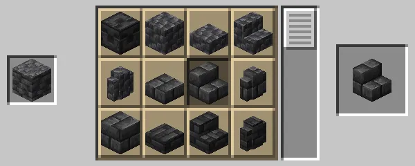 深層岩レンガの階段の作成方法