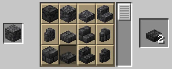 深層岩タイルのハーフブロックの作成方法