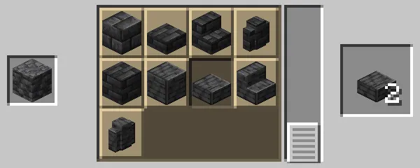 磨かれた深層岩のハーフブロックの作成方法