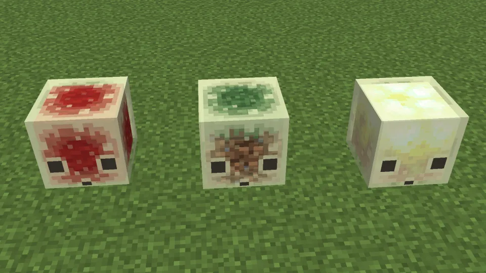 ブロックを吸収したサルファーキューブ