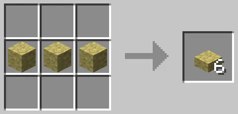硫黄のハーフブロックのクラフト方法