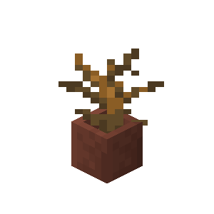 枯れ木入り植木鉢