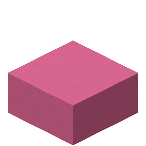 桃色のコンクリートのハーフブロック