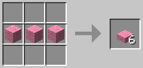 桃色の羊毛のハーフブロックのクラフト方法
