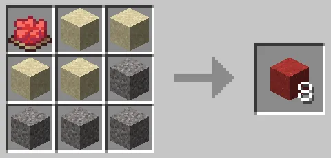 赤色のコンクリートパウダーのクラフト方法