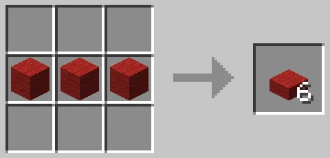 赤色の羊毛のハーフブロックのクラフト方法