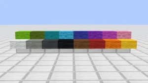 【マイクラ】羊毛のハーフブロックの特徴・作り方・使い道を紹介【全16種類】