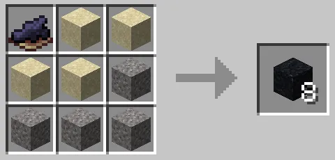 黒色のコンクリートパウダーのクラフト方法
