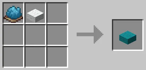 青緑色の羊毛のハーフブロックのクラフト方法