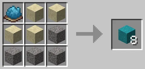 青緑色のコンクリートパウダーのクラフト方法