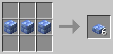 氷塊レンガのハーフブロックのクラフト方法